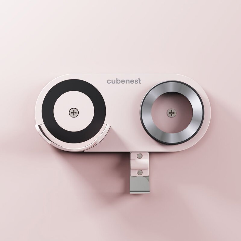Cubenest Suport magnetic pentru uscător de păr SwiftDry SDHD01 roz