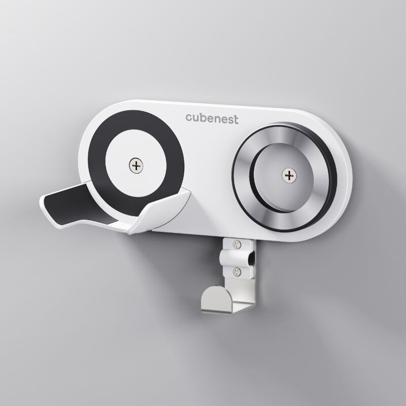 Cubenest Suport magnetic pentru uscător de păr SwiftDry SDHD01 alb