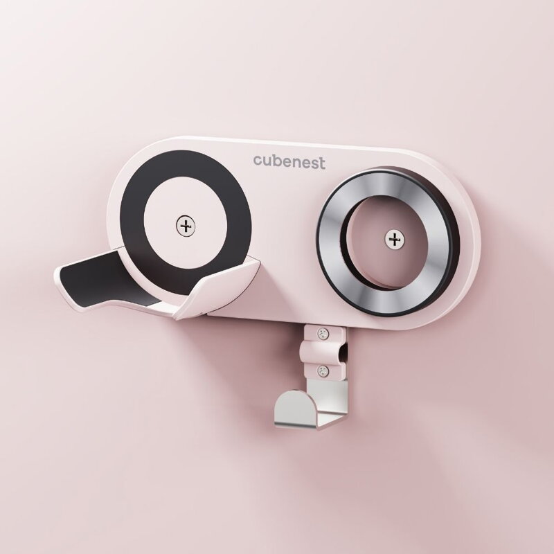Cubenest Suport magnetic pentru uscător de păr SwiftDry SDHD01 roz