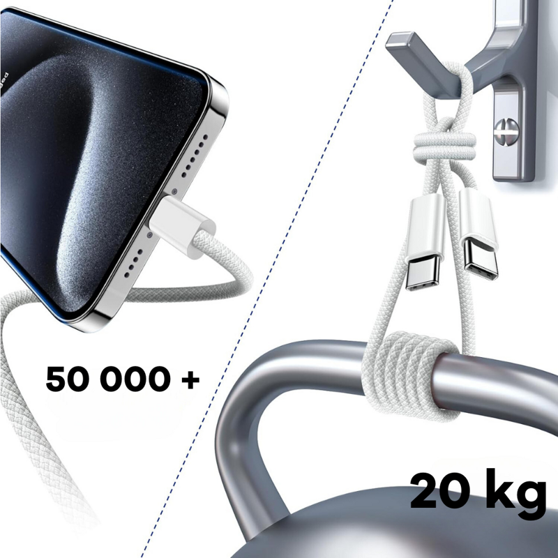 Cubenest Cablu USB-C/USB-C 60W 1m 2buc