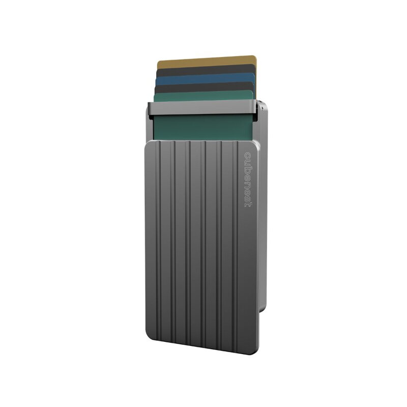 Cubenest Magnetic Wallet din Aluminiu WT02 gri